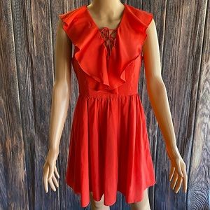 Express beautiful red ruffle sundress size 4
